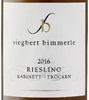 Les Grands Chais De France 15 Siegbert Bimmerle Riesling Kabinett Troken (Cha 2015